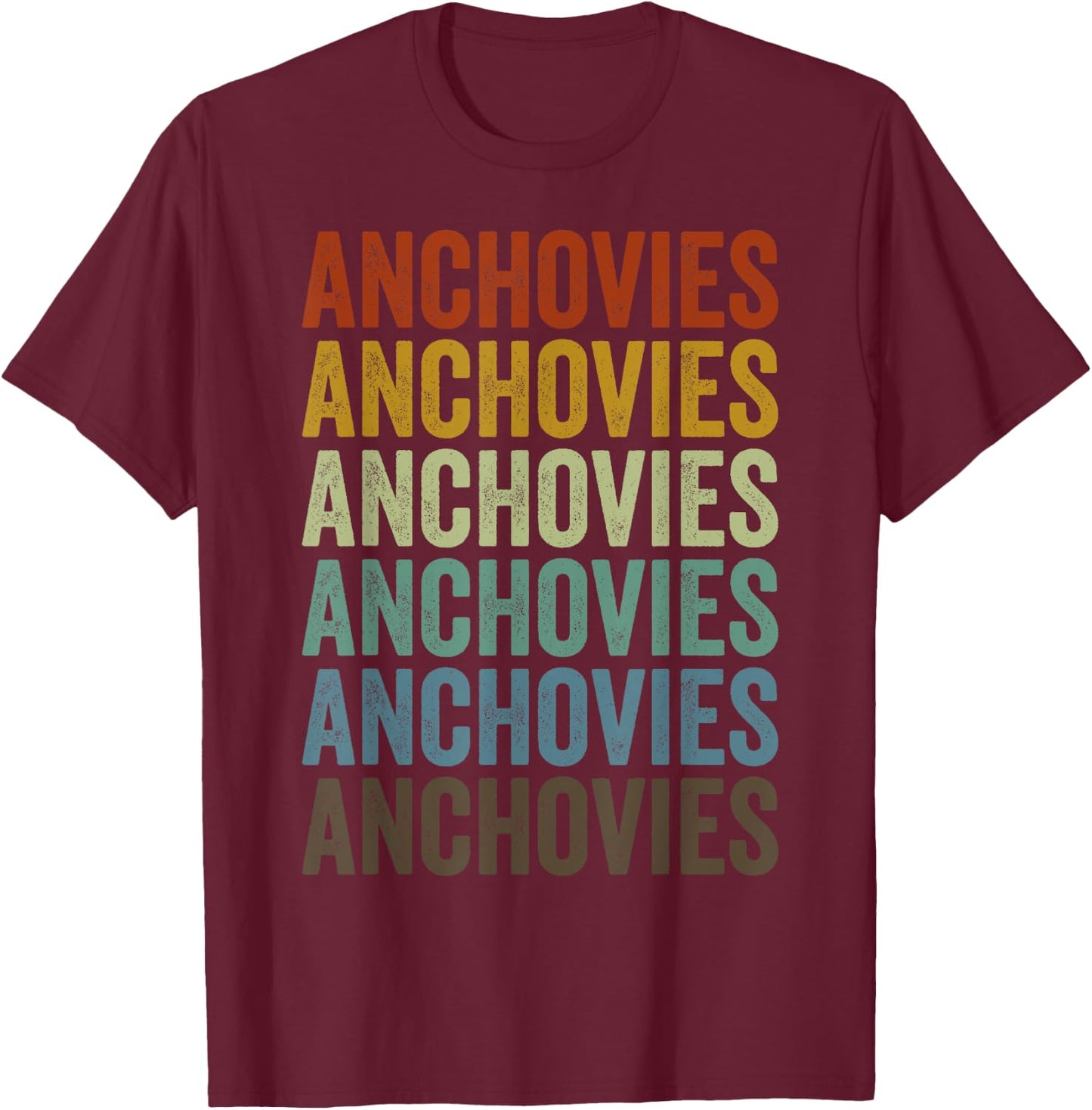 Anchovies Retro T-Shirt - T-Shirt | Maroon
