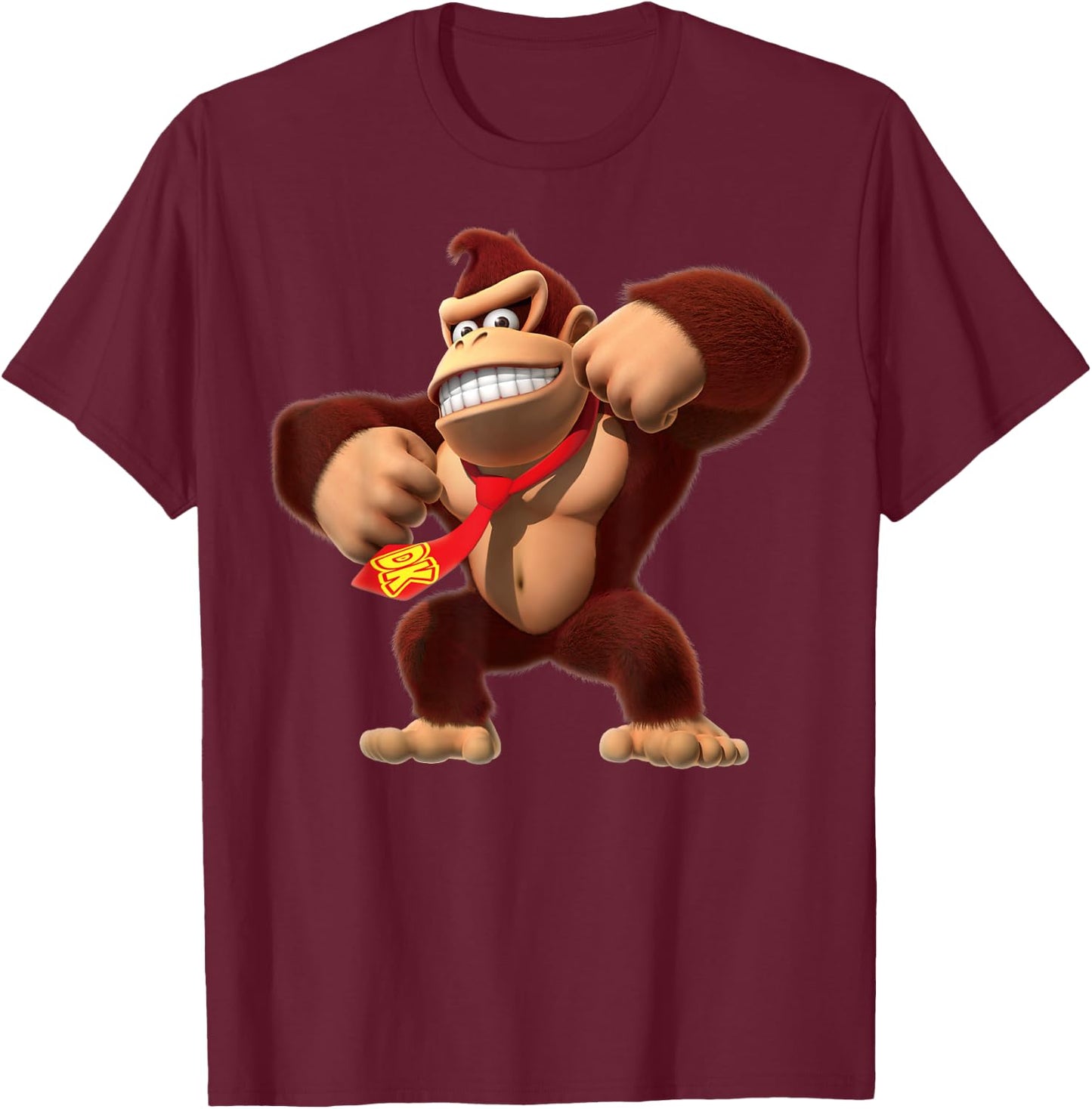 Donkey Kong 3D Poster T-Shirt - T-Shirt | Maroon