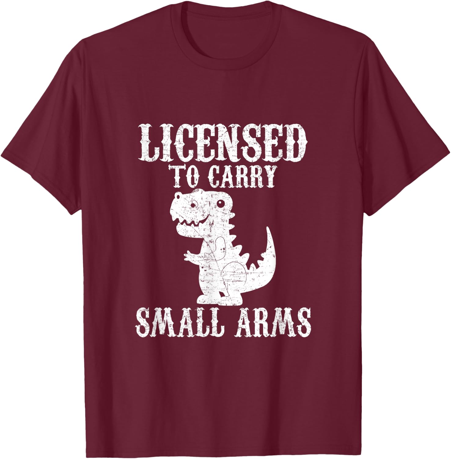 Shooter Cannon Rifle Bullet Licensed to Carry Small Arms T-Shirt - T-Shirt | Maroon