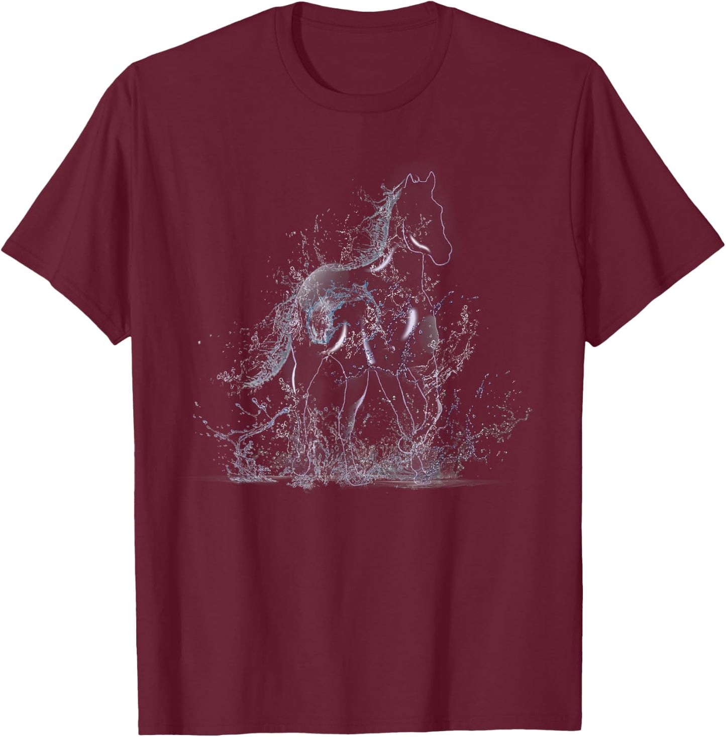Water Spirit Horse Nokk Brook Horse Scandinavia Fairytale T-Shirt - T-Shirt | Maroon