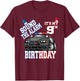 Sound The Alarm It's My 9th Birthday 9 Years Old Policeman T-Shirt - T-Shirt | Maroon