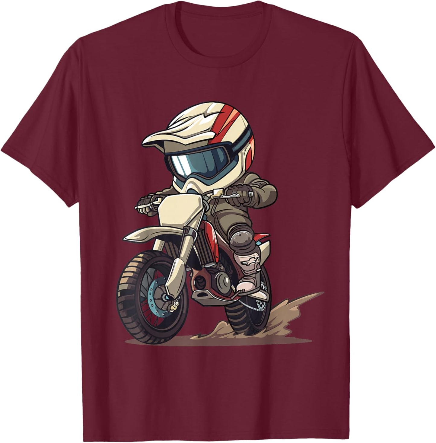 Kids Dirt Bike T-Shirt - T-Shirt | Maroon