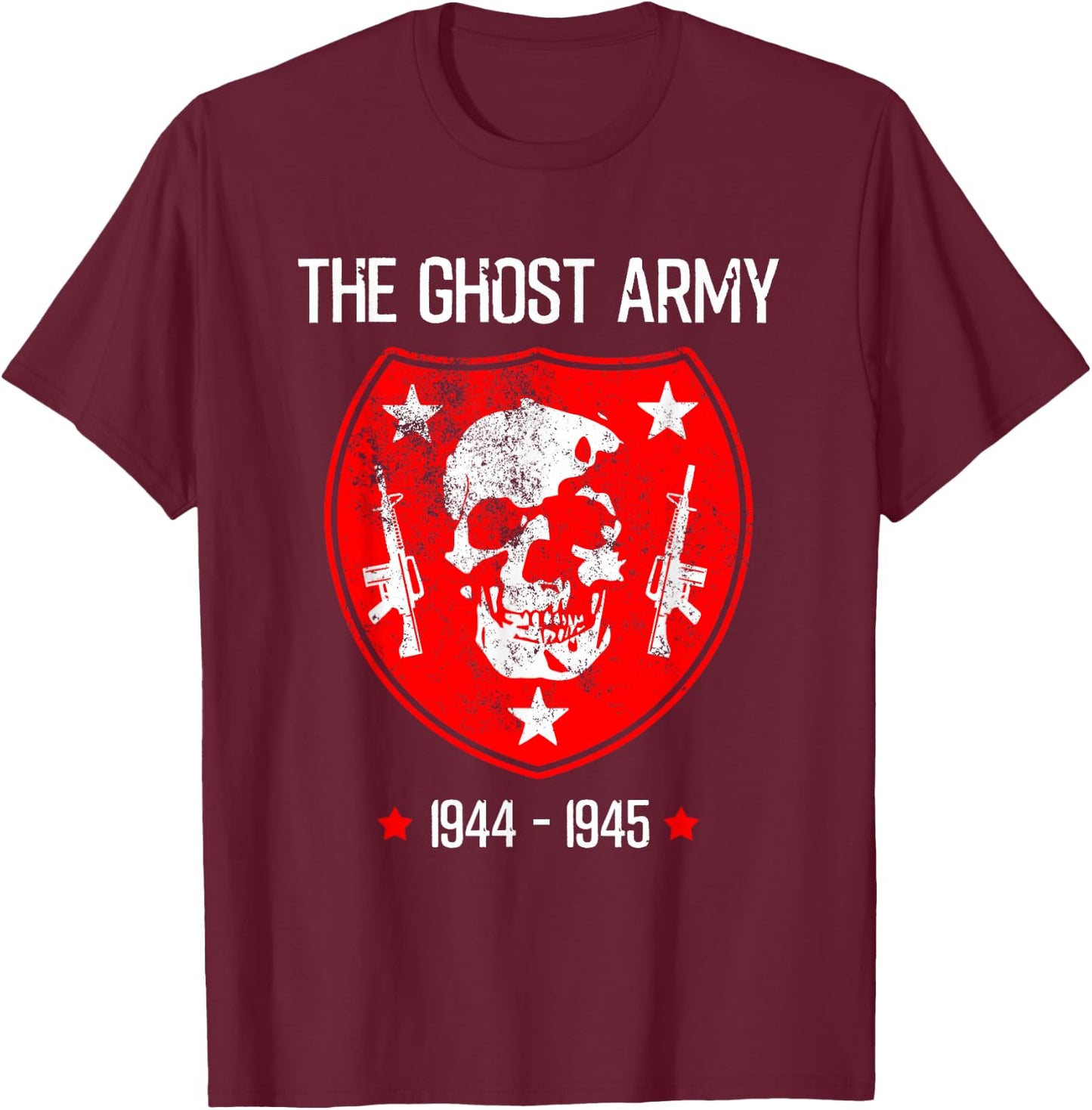 WWII Vintage Ghost Army World War 2 Allied Unit T-Shirt - T-Shirt | Maroon
