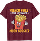 French Fries Art Women Fast Food Lover French Fry T-Shirt - T-Shirt | Maroon