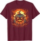 Pumpkin Jack o Lantern Demon Monster Scary Halloween Graphic T-Shirt - T-Shirt | Maroon
