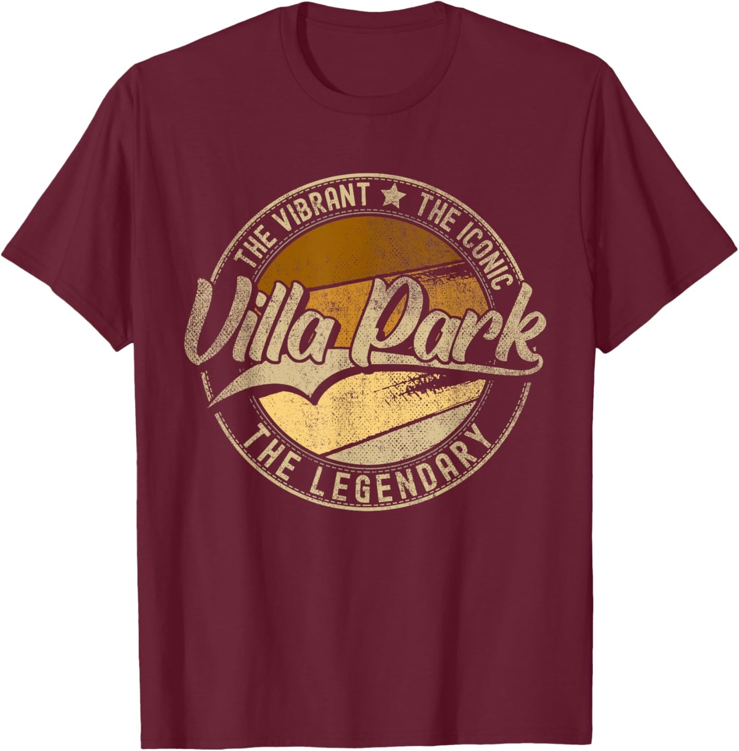 Villa Park IL | Illinois | Vintage Distressed T-Shirt - T-Shirt | Maroon