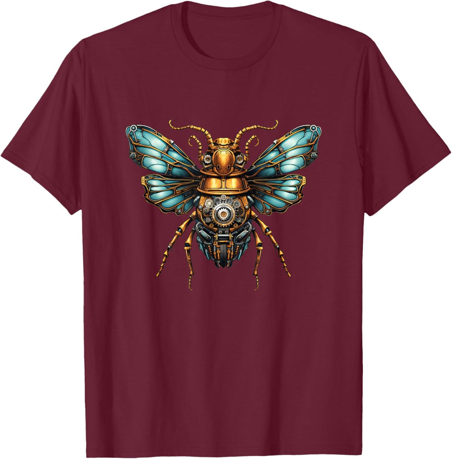 Bug Steam Punk Insect Art Steampunk Bug T-Shirt - T-Shirt | Maroon
