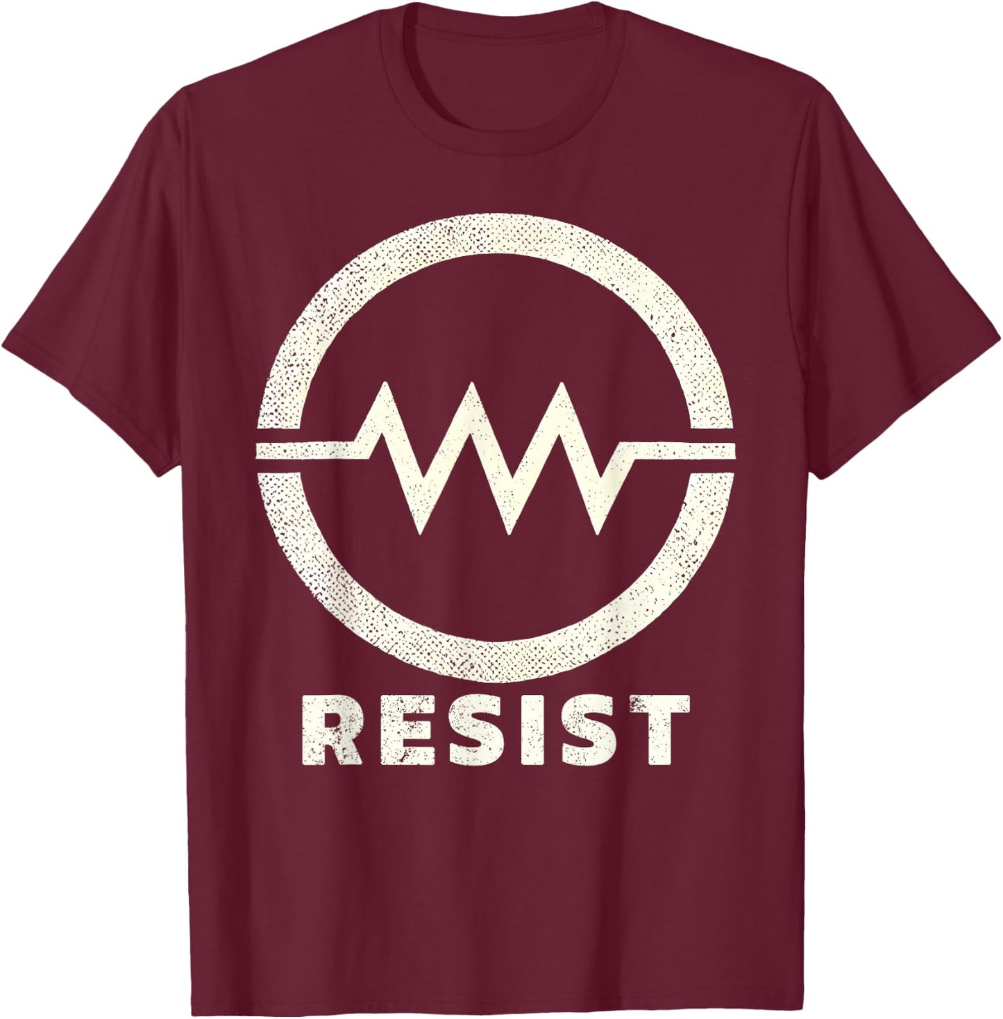Resistor Symbol Resist Funny Electrical Engineering T-Shirt - T-Shirt | Maroon