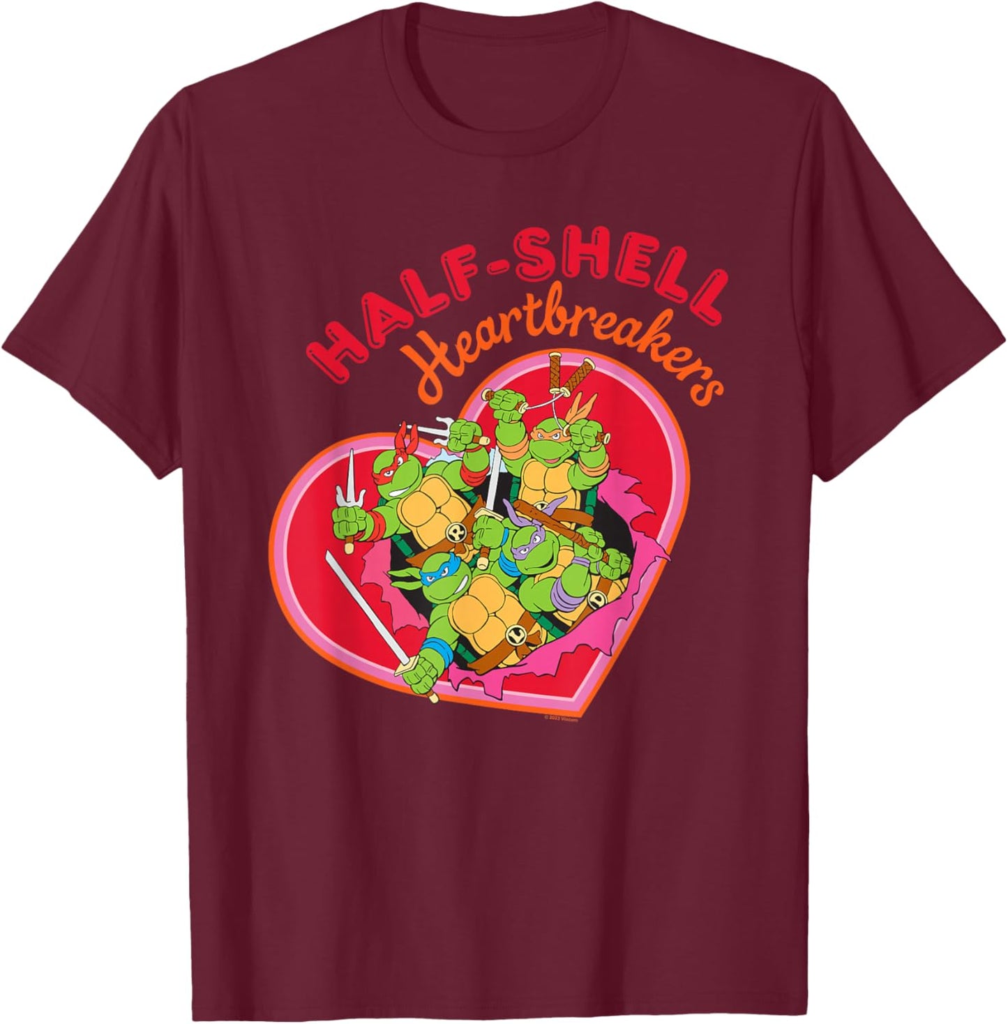 Teenage Mutant Ninja Turtles Valentine's Heartbreakers T-Shirt - T-Shirt | Maroon