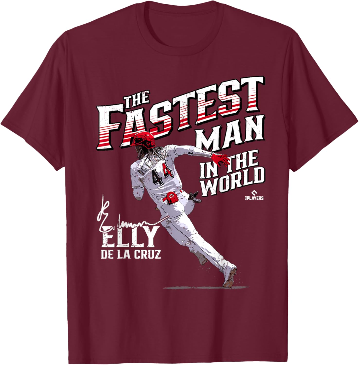The Fastest Man in The World Elly De La Cruz Cincinnati T-Shirt - T-Shirt | Maroon