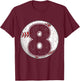 Kids Birthday Boy 8 Eight Baseball 8th Birthday Baseball Player T-Shirt - T-Shirt | Maroon