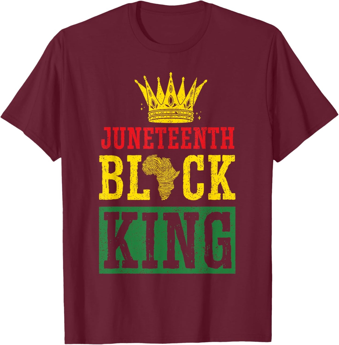 Juneteenth Black King Freedom Day Group Matching Family Dad T-Shirt - T-Shirt | Maroon