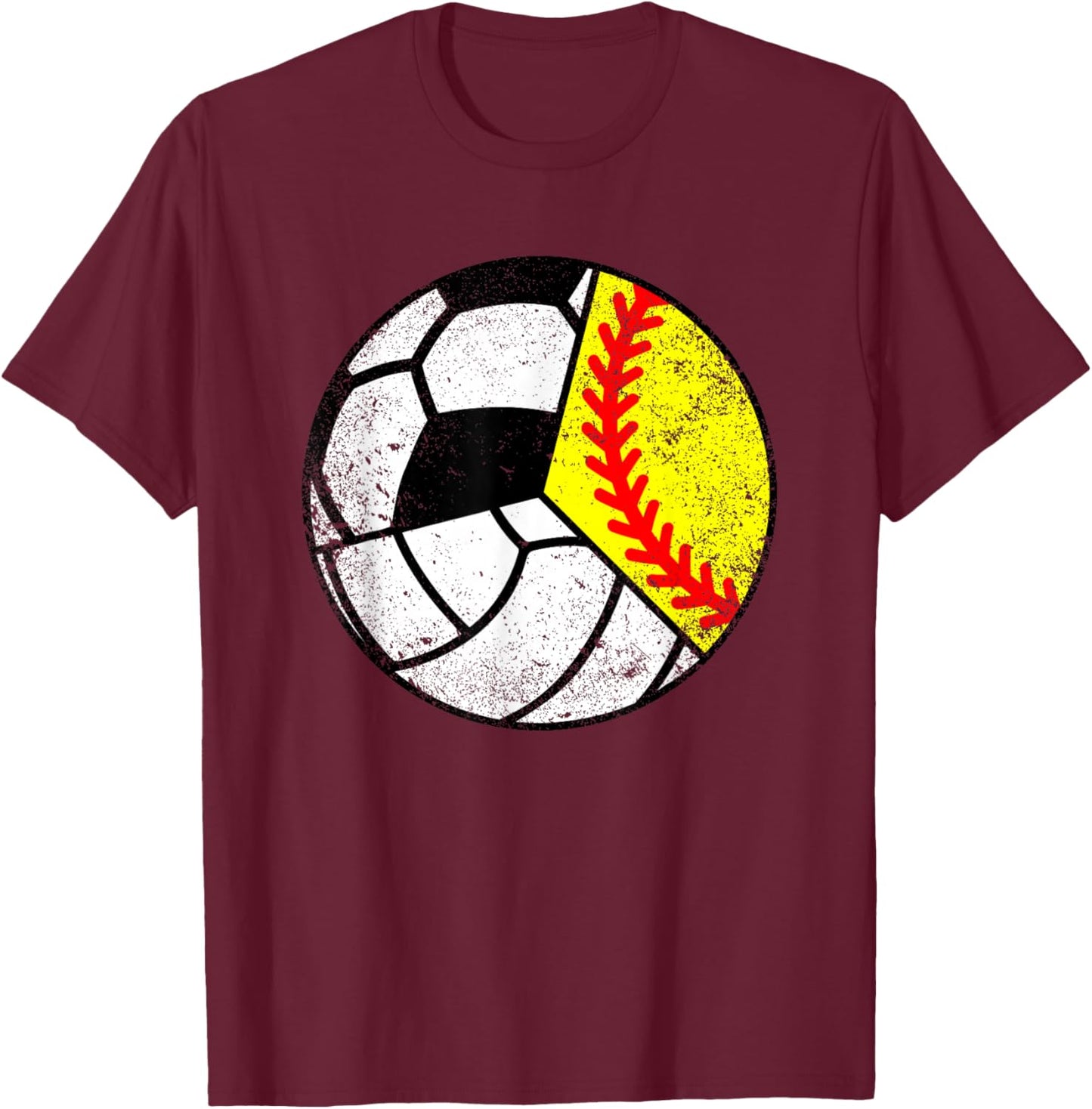 Softball Volleyball Soccer Player Funny Ball Sport T-Shirt - T-Shirt | Maroon