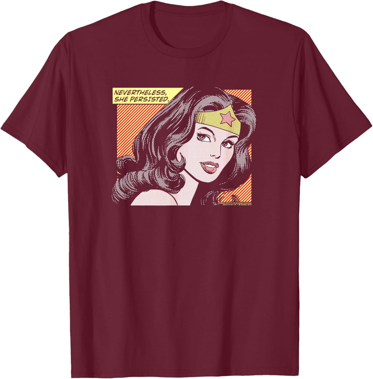 Wonder Woman She Persisted T-Shirt - T-Shirt | Maroon