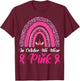 In October We Wear Pink Ribbon Unicorn Leopard Rainbow T-Shirt - T-Shirt | Maroon