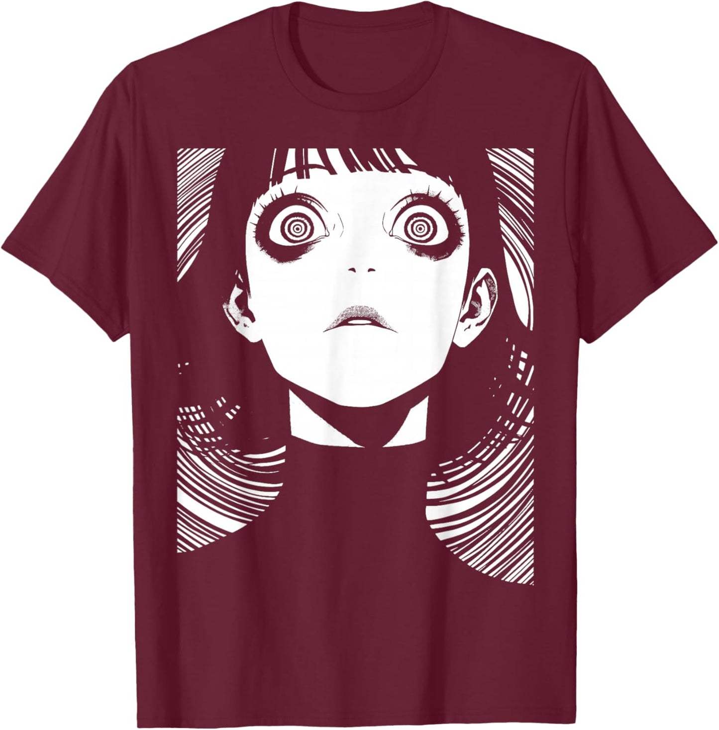 Horror Anime Manga | Japan Japanese Creepy Kawaii Goth T-Shirt - T-Shirt | Maroon