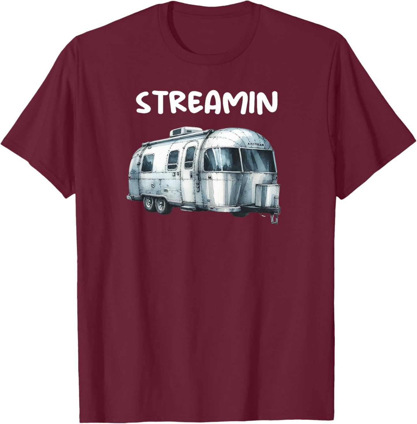 Great Retro Vintage Airstream Funny Camping T-Shirt - T-Shirt | Maroon