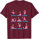 Flamingo Yoga Position Workout Flamingo Bird Gift T-Shirt - T-Shirt | Maroon