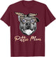 Pittie Mom Pitbull Mama Leopard Pattern Pit Bull Dog Momma T-Shirt - T-Shirt | Maroon
