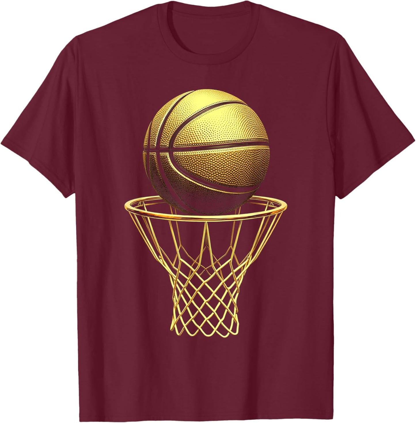 Basketball Player Cool Trophy Sports Lover Game Day BBall T-Shirt - T-Shirt | Maroon