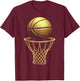 Basketball Player Cool Trophy Sports Lover Game Day BBall T-Shirt - T-Shirt | Maroon
