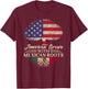 American Grown With Mexican Roots Half American Flag Mexican T-Shirt - T-Shirt | Maroon