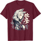 Goth Grunge Demon Anime Furry Wolf Horror Alt Aesthetic , Small, Black T-Shirt - T-Shirt | Maroon