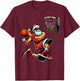 Santa Basketball Player Dunking Xmas Christmas Basketball T-Shirt - T-Shirt | Maroon
