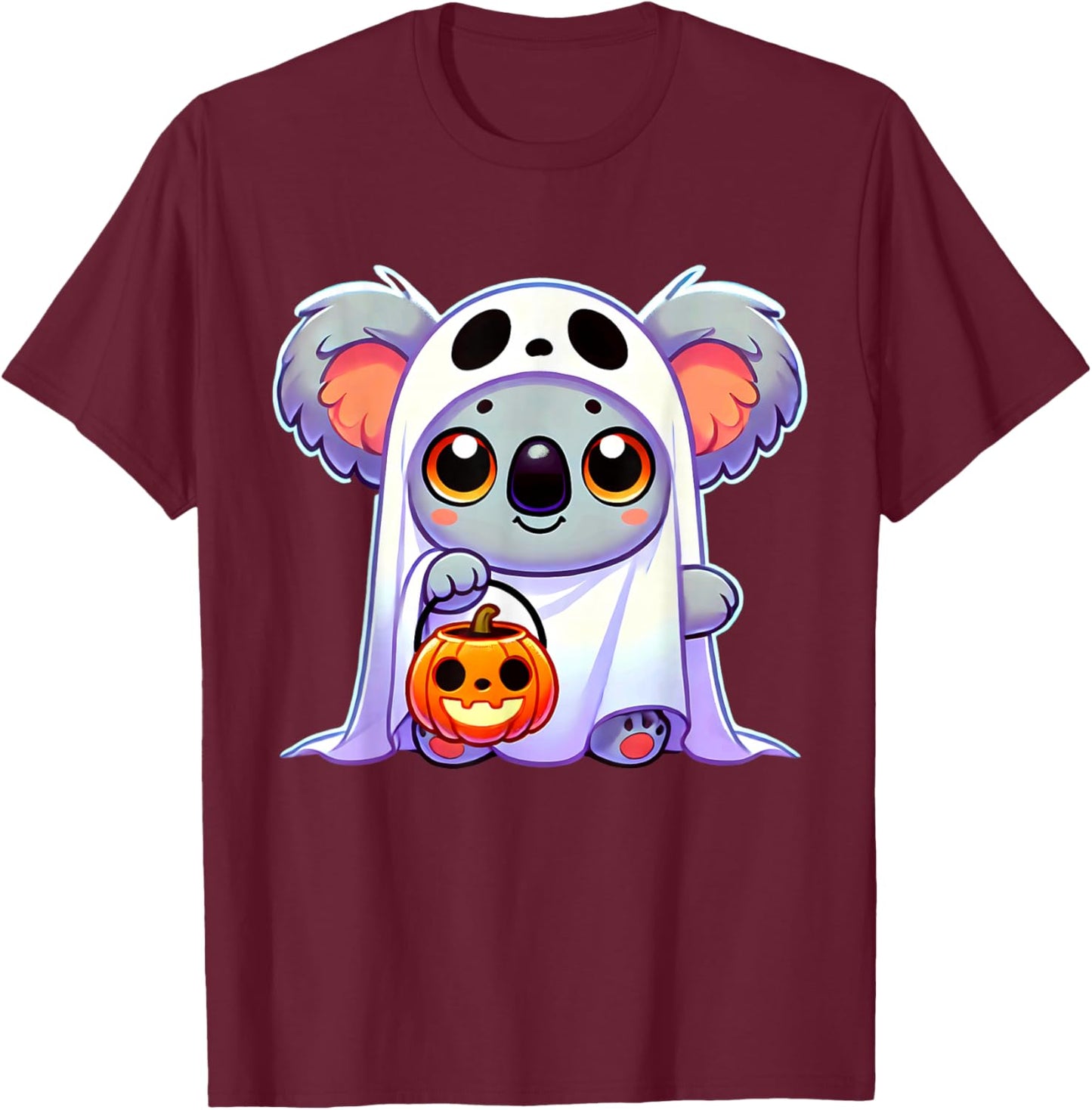 Koala Ghost Halloween Animal Men Women Kids T-Shirt - T-Shirt | Maroon