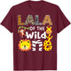Lala Of The Wild One Safari Jungle 1St Birthday T-Shirt - T-Shirt | Maroon