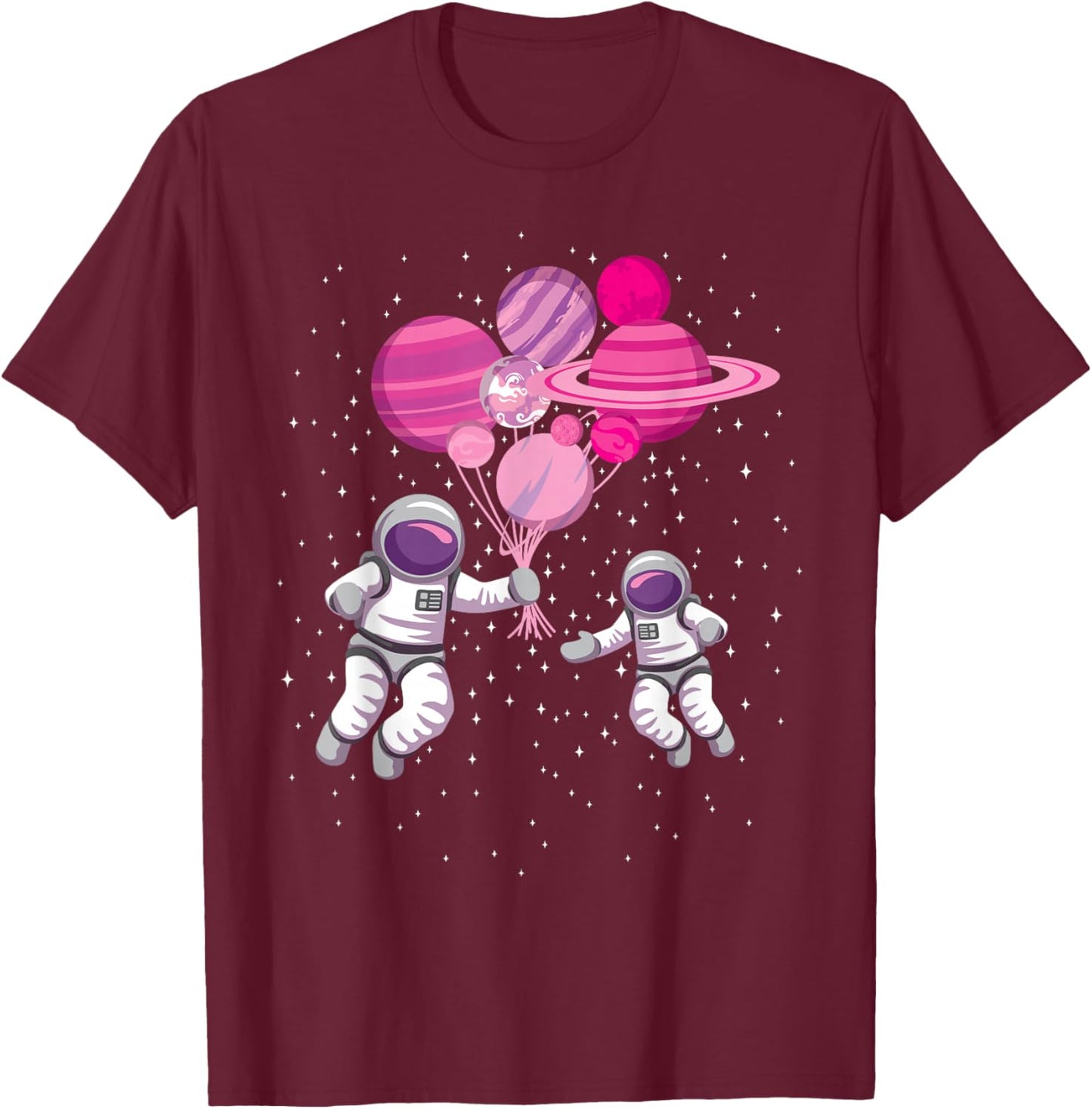 Space Exploration Cosmonaut Space-Man Alien Spaceship T-Shirt - T-Shirt | Maroon