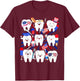 Happy 4th July American Dental Squad Funny Dental Assistant T-Shirt - T-Shirt | Maroon