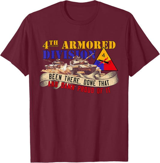 4th Armored Division 4th AD Breakthrough Veteran Day Gifts T-Shirt - T-Shirt | Maroon
