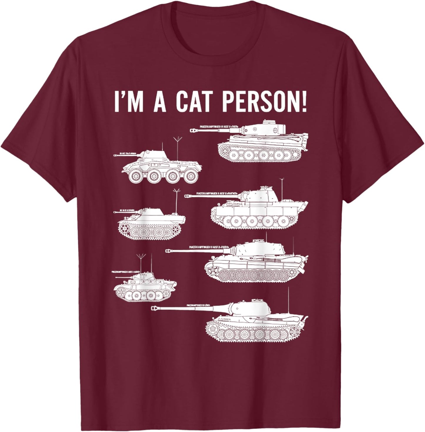 I'm A Cat Person Tank Men Women T-Shirt - T-Shirt | Maroon