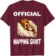 Pittie Pitbull Terrier Dog Pajama Nightgown Official Napping T-Shirt - T-Shirt | Maroon