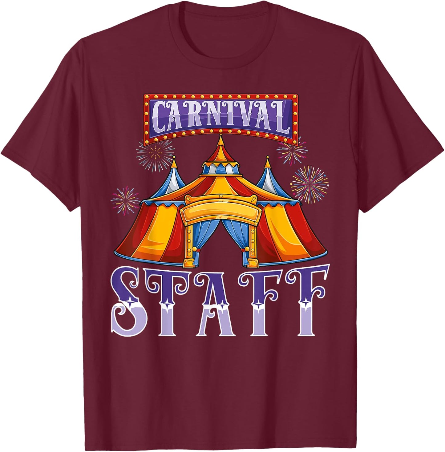 Carnival staff Circus event squad Crew birthday Party kids T-Shirt - T-Shirt | Maroon