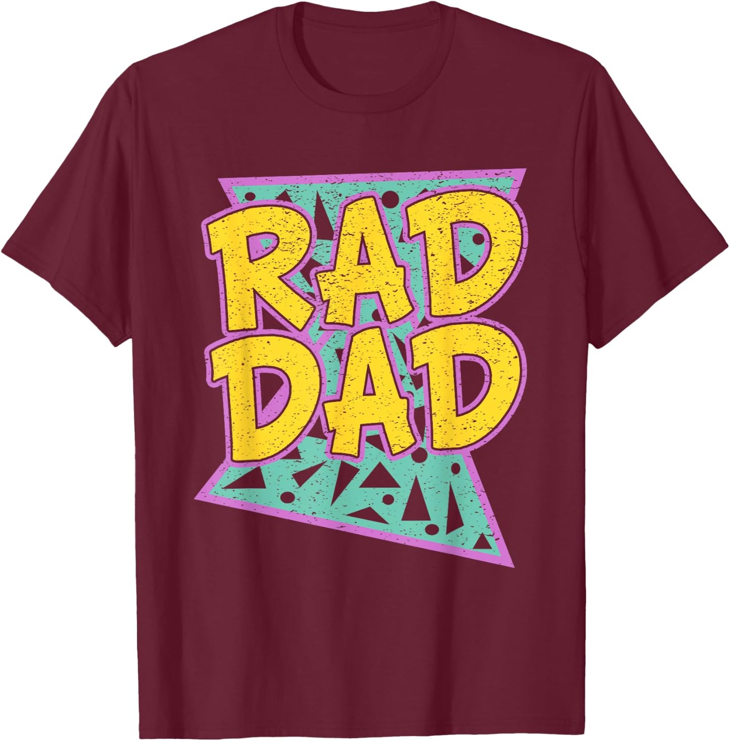Father's Day Gift Daddy Rad Dad Shirt T-Shirt - T-Shirt | Maroon
