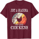 Just A Grandma Who Loves Chickens T-Shirt - T-Shirt | Maroon