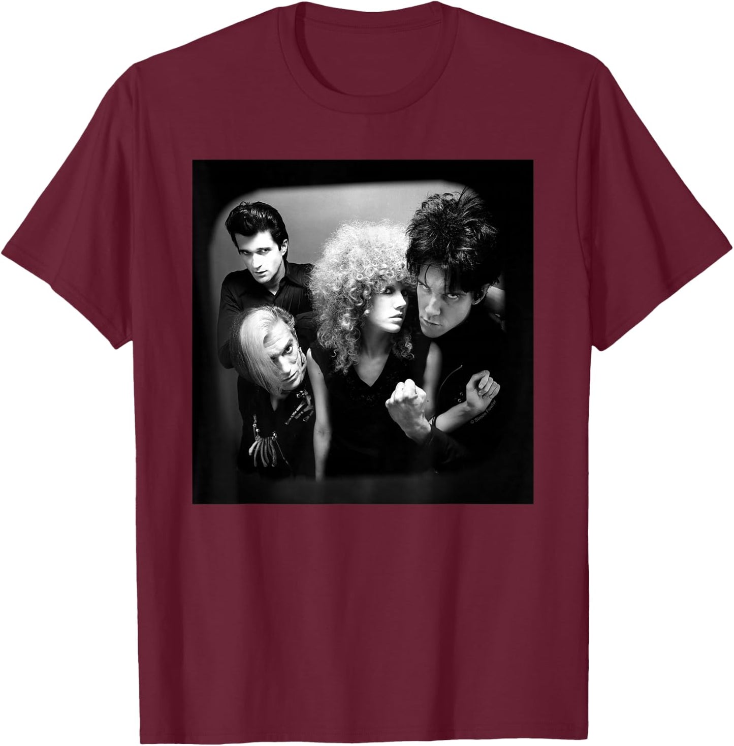 The Cramps Punk Band Photoshoot By Simon Fowler T-Shirt - T-Shirt | Maroon