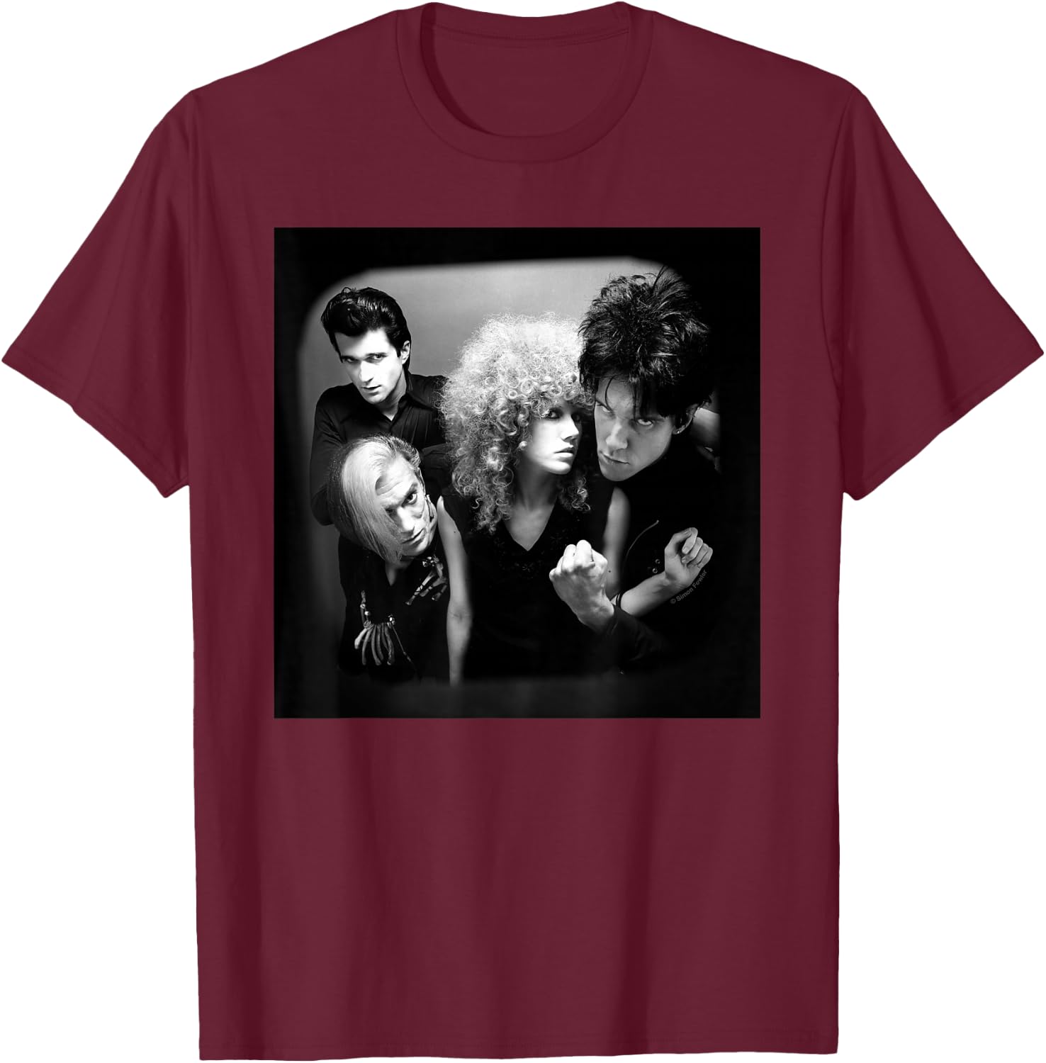 The Cramps Punk Band Photoshoot By Simon Fowler T-Shirt - T-Shirt | Maroon