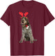 Wirehaired Pointing Griffon Reindeer Christmas Dog Men Women Kids T-Shirt - T-Shirt | Maroon