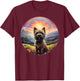 Cairn Terrier Rainbow Bridge Cute Memorial Puppy Dog Art Men Women Girls Kids T-Shirt - T-Shirt | Maroon