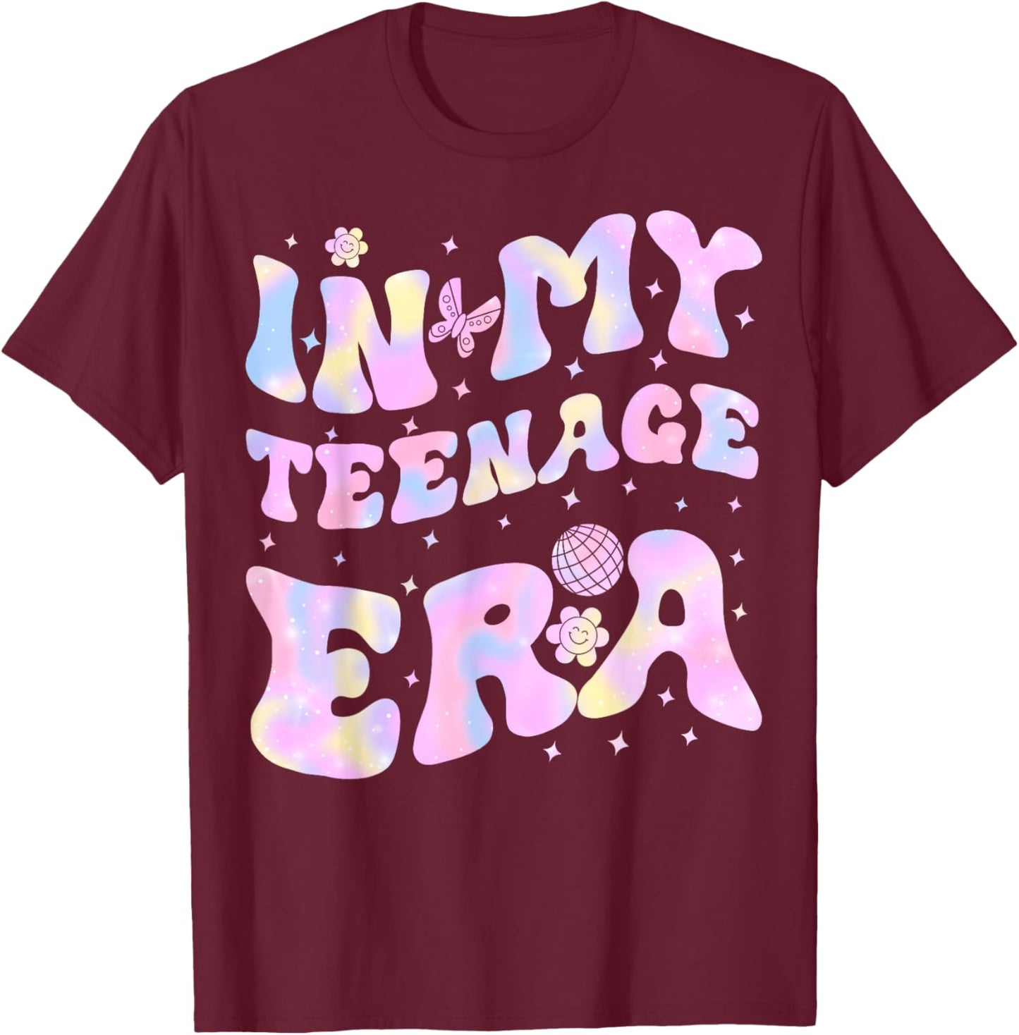In My Teenage Era - 13th Birthday T-Shirt - T-Shirt | Maroon