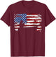 Fishing Vintage American Flag T-Shirt - T-Shirt | Maroon