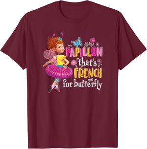 Fancy Nancy - Papillon That's French for Butterfly T-Shirt - T-Shirt | Maroon