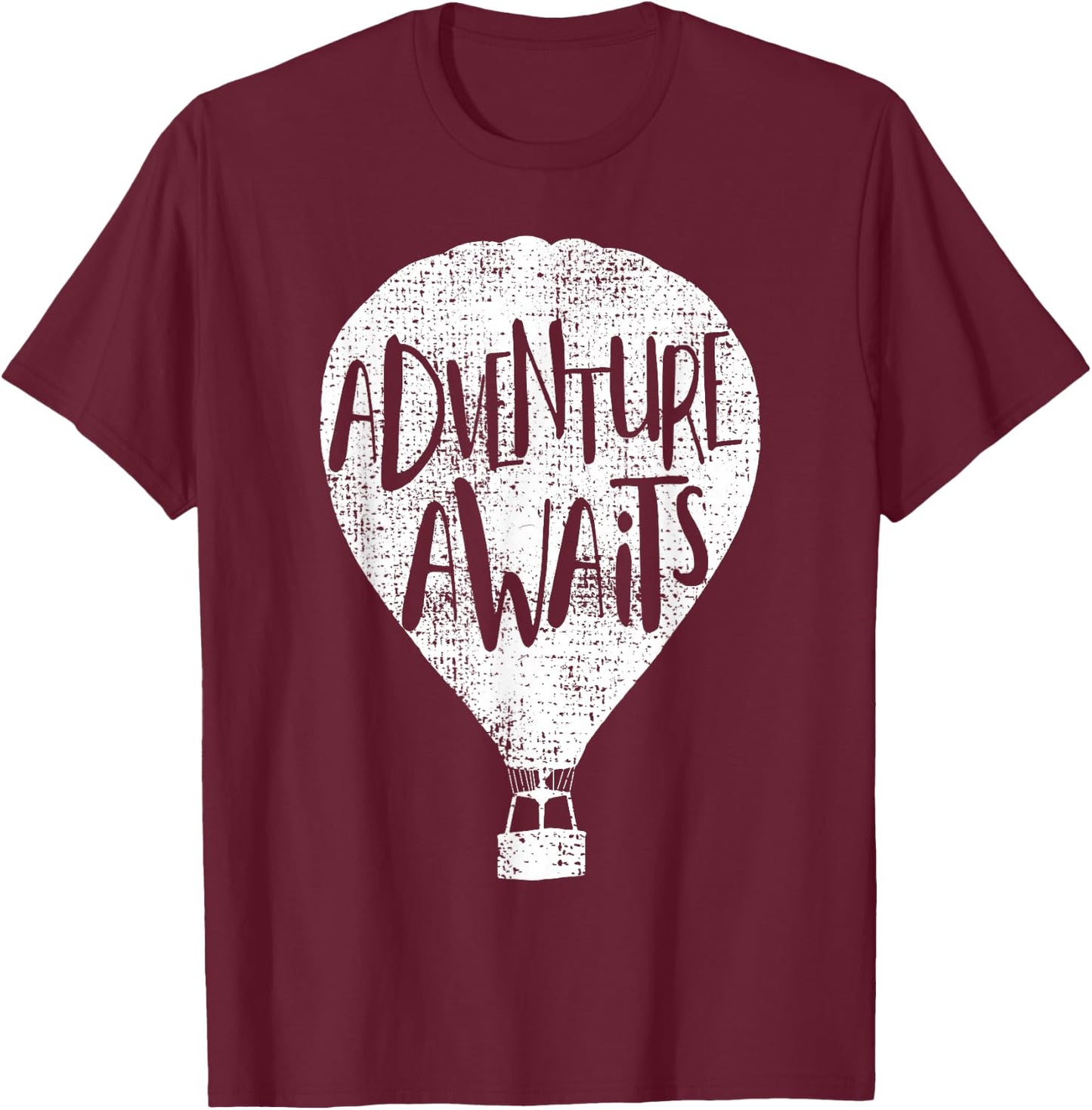 Aviator Adventure Vintage Hot Air Balloon T-Shirt - T-Shirt | Maroon