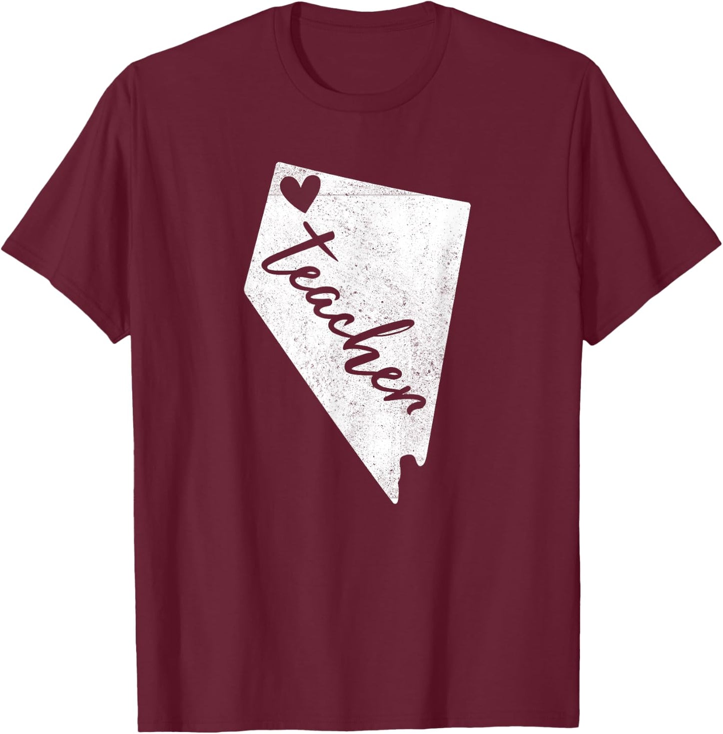 Red For Ed Nevada Teacher T Shirts, RedForEd Shirt. T-Shirt - T-Shirt | Maroon