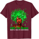 Mental Health Matters Fight The Stigma Afro African American T-Shirt - T-Shirt | Maroon