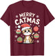 Merry Catmas T-Shirt - T-Shirt | Maroon