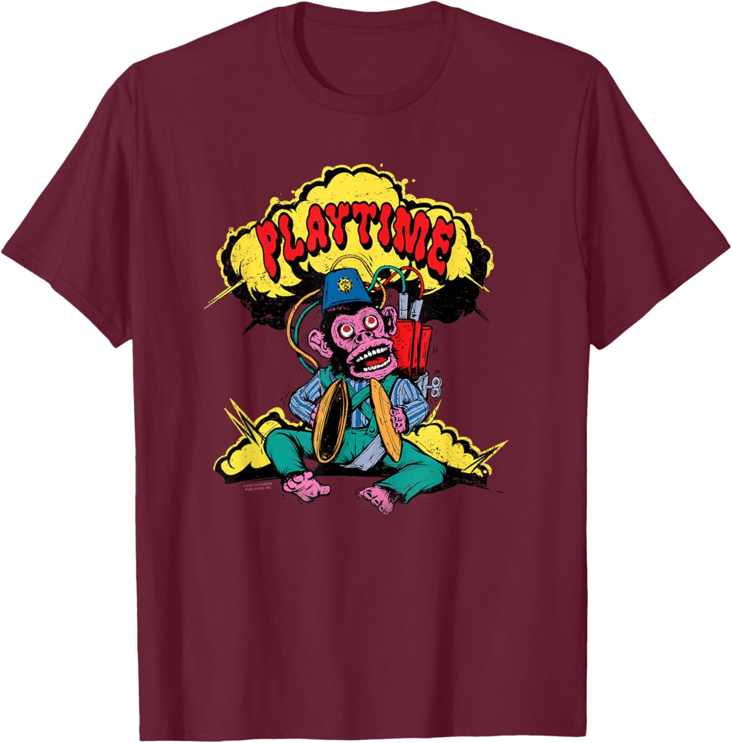 Call of Duty Monkey Bomb Sketch Gaming T-Shirt - T-Shirt | Maroon